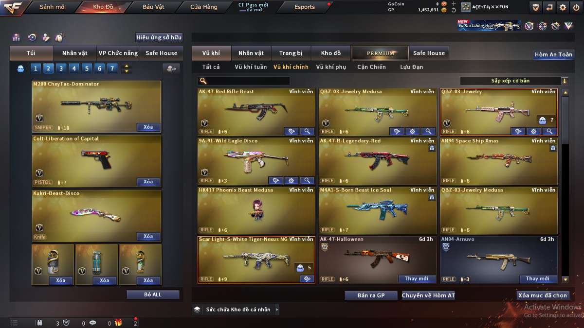 shop acc cf uy tin gia re